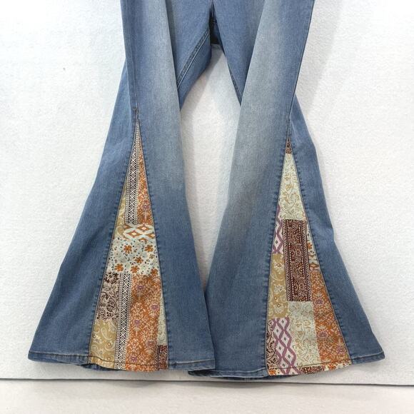 Est 1946 Denim elastic waist flare with panel insert jean 10P - Picture 2 of 9
